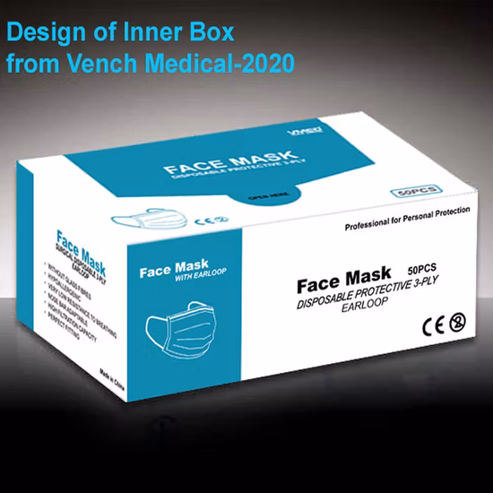 보호용 수술용 의료용 안면 마스크, 의사 마스크, 수술용 마스크, Bfe95mask, Bfe99mask, Earloop가 있는 3겹 안면 마스크, 의료용 마스크